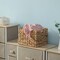 Natural Decorative Woven Water Hyacinth Storage Basket for The Playroom, Bedroom, and Living Room